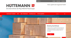 Desktop Screenshot of huettemann-holz.de